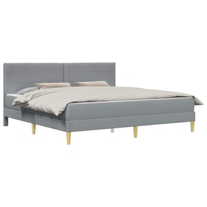 vidaXL Cadre de lit 200 x 200 cm Gris clair