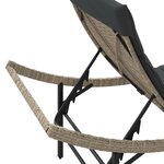 vidaXL Chaises longues lot de 2 avec table gris clair résine tressée