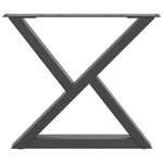 vidaXL Pieds de table basse 2 pièces Anthracite 60 x (42-43 3) cm Acier
