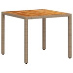 vidaXL Ensemble à manger de jardin et coussins 3Pièces beige rotin acacia