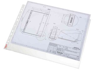Lot de 50 pochettes perforées A3 paysage polypropylène 75µ grainé ESSELTE