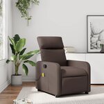 vidaXL Fauteuil de massage inclinable Marron Similicuir