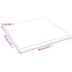 vidaXL Dessus de table bois chêne massif traité bordure assortie