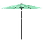 vidaXL Parasol de jardin avec mât en acier vert 268x268x226 cm