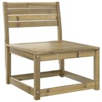 vidaXL Salon de jardin 5 Pièces bois de pin imprégné