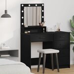 vidaXL Coiffeuse Chêne noir 50 x 41 x 135 cm Bois d'ingénierie