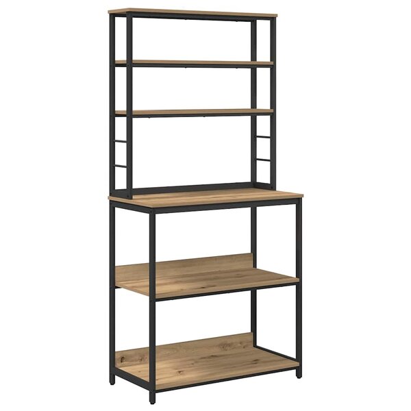 vidaXL Étagère de cuisine Chêne artisanal 80 x 40 x 168 cm