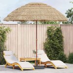vidaXL Parasol de plage Marron Ø 265 x 267 cm Acier