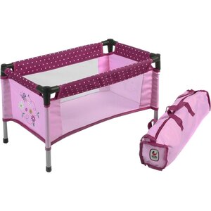 Bayer Chic 2000 652-29 - Lit de voyage pour poupées. Mûres à pois