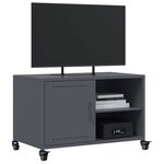 vidaXL Meuble TV anthracite 68x39x43 5 cm acier