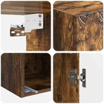 vidaXL Armoire Murale 33 x 34 5 x 90 cm Bois d'ingénierie Chêne fumé