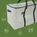 Pack and Move - Lot 10 Grands Sacs Déménagement Transparent Recyclé - Rangement Et Transport Ultra Résistant - Réutilisable - Poignées Solides - 100L