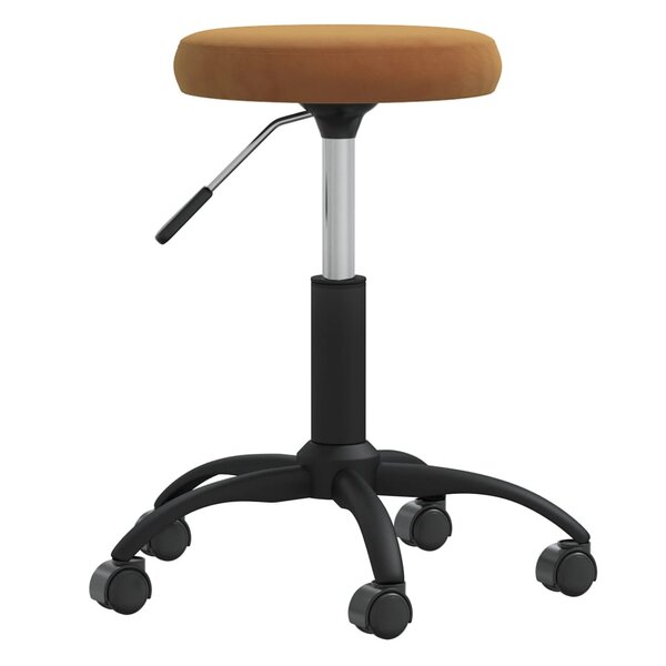 Vidaxl chaise pivotante de bureau marron velours