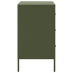 vidaXL Table de chevet vert olive 36x39x68 cm acier laminé à froid