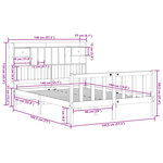 vidaXL Lit bibliothèque sans matelas cire marron 140x190 cm pin massif