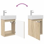 vidaXL Meuble de salle de bain avec robinet Chêne Sonoma