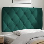 vidaXL Coussin de tête de lit vert foncé 100 cm velours