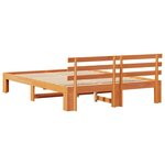 vidaXL Cadre de lit Marron 140 x 200 cm Bois de pin massif