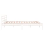 vidaXL Cadre de lit sans matelas bois de pin massif 160x200 cm blanc