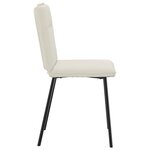 vidaXL Chaises à manger lot de 6 crème velours