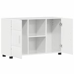 vidaXL Buffet avec étagère FLORIN Blanc brillant 88 5 x 30 5 x 55 5 cm
