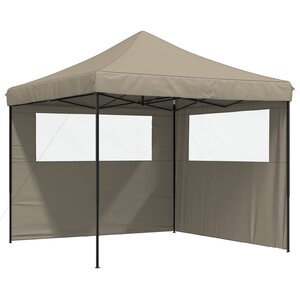 vidaXL Tente de fête 292 x 292 x 315 cm Taupe Tissu Oxford