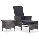 Salon de jardin meuble d'extérieur ensemble de mobilier 2 pièces avec coussins résine tressée gris 02_0015902