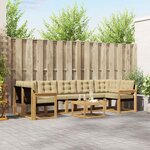 vidaXL Ensemble de canapés d'extérieur 8 Pièces Blanc et Beige