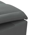 vidaXL Chaise longue de massage avec traversin gris foncé tissu