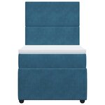 vidaXL Sommier à lattes de lit et matelas Bleu foncé 80x200 cm Velours