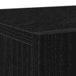Buffet vidaXL avec 3 portes en chêne noir 90x34x80 cm en bois d'ingénierie
