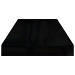 vidaXL Étagère murale flottante Noir brillant 60x23 5x3 8 cm MDF