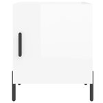 vidaXL Tables de chevet 2 Pièces blanc brillant 40x40x50 cm