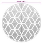 vidaXL Tapis d'extérieur ARAKIL gris Ø200 cm PP