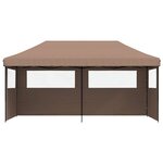 vidaXL Tente de fête 292 x 580 x 315 cm Marron Tissu Oxford