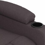 vidaXL Fauteuil électrique de massage Marron foncé Tissu