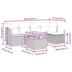 vidaXL Salon de jardin avec coussins 6 Pièces beige résine tressée