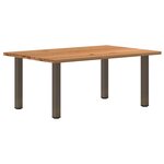 vidaXL Table à manger marron clair bois de chêne massif rectangulaire