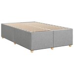 vidaXL Sommier à lattes de lit avec matelas Gris clair 120x200cm Tissu
