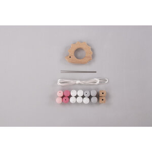 Kit: Anneau Hérisson   rose  17 pièces  Boite