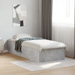 vidaXL Cadre de lit sans matelas gris béton 90x200 cm