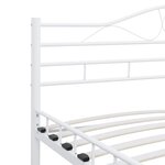 vidaXL Cadre de lit sans matelas blanc métal 140x200 cm