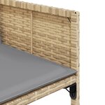 vidaXL Ensemble à manger de jardin et coussins 9 Pièces mélange beige