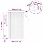 vidaXL Store de Fenêtre avec des rideaux Blanc Aluminium