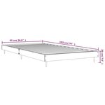 vidaXL Cadre de lit sans matelas blanc brillant 90x190 cm
