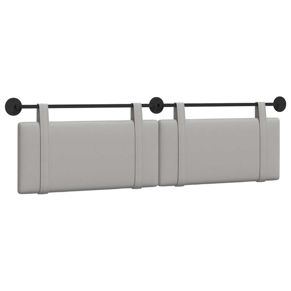 vidaXL Tête de lit suspendue Gris nuage Tissu