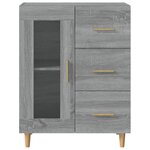 vidaXL Buffet sonoma gris 69 5x34x90 cm bois d'ingénierie