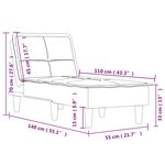 vidaXL Chaise longue jaune velours