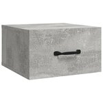 vidaXL Table de chevet murale Gris béton 35x35x20 cm