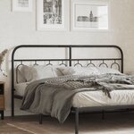 vidaXL Tête de lit métal noir 183 cm